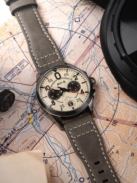 Actual product image AVI-8 AV-4089-06 Spitfire Lock (Chronograph)