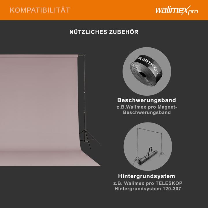 Actual product image Walimex pro Background cardboard 2.72x10m, soft lilac (272 cm, 1000 cm)