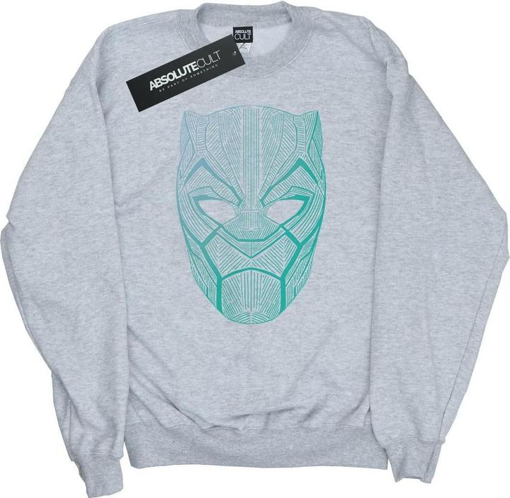 Schwarzer Panther Tribal Maske Baumwolle Sweatshirt