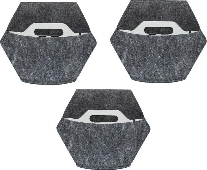 Produktbild CitySens 3 Pack Wall Planters gray planter gray textile cover