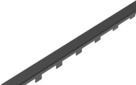 Image du produit Blücher rist line COPENH.900 - Rist : 40x832mm- Farve : Sort- Rustfrit stål : AISI304/EN1.4301