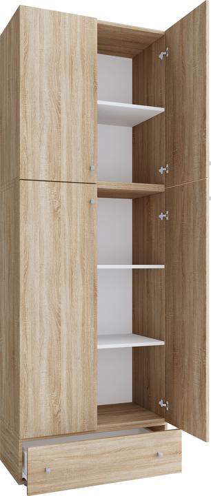 Image du produit VCM Armoire de bureau Armoire à dossiers Lona 5 tiroirs portes battantes (70 x 39 x 200 cm)