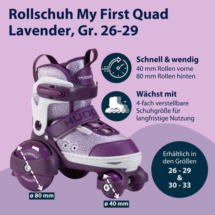 Produktbild Hudora HDO Rollerskates My First Quad 26-29 vt 22061 (28)