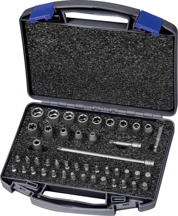 ASW Kraftstecknusssatz 700 KS 46 OL 46-teilig 1/4 ″ 6-KT./E/Schlitz/PH/PZD/i6-KT./T/XZN (14 mm)