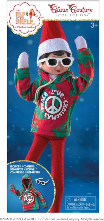 Image du produit Elf on the Shelf Tenue Elf - Hoodie Love & Peace