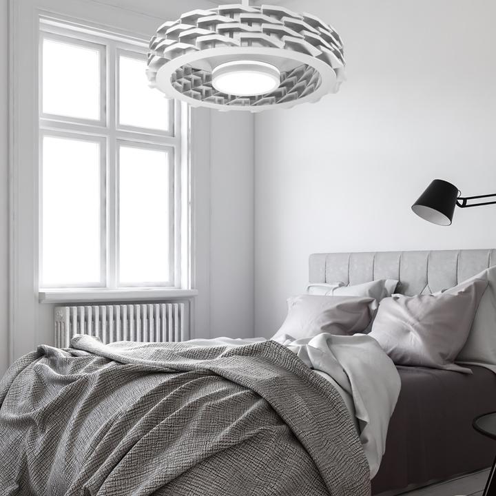 Produktbild Sulion Deckenventilator mit LED Leuchte RUBIK WLAN Ø76cm dimmbar Weiss mit App oder Fernbedienung ste