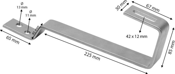 Actual product image Offgridtec Plain tile roof hook stainless steel (Solar system mounting material)