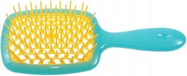 Janeke Superbrush Hairdresser Brush For Combing Turquoise-Yellow