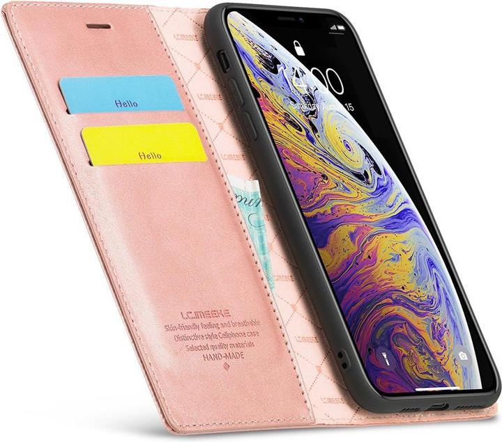 Produktbild Cover-Discount iPhone Xs / X - Stand Flip Case Hülle rosa (Apple iPhone XS)