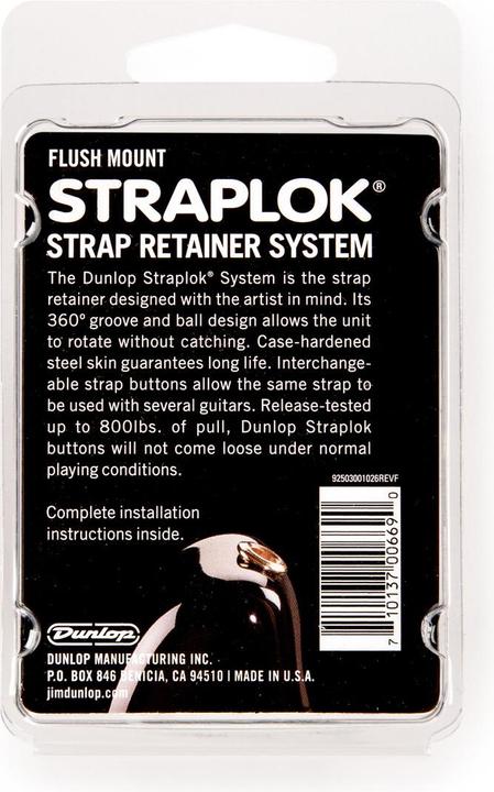 Image du produit Dunlop Jim Straplock Flush Set - Nickel