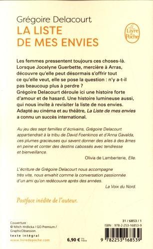 Image du produit La liste de mes envies (Français, Grégoire Delacourt, 2013)