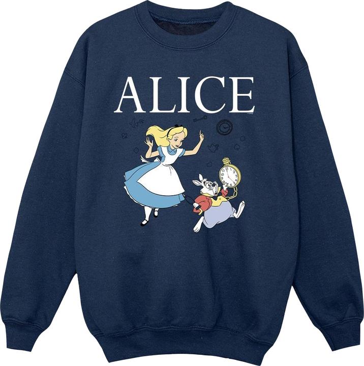 Disney Alice im Wunderland Mädchen folgen dem Kaninchen Sweatshirt