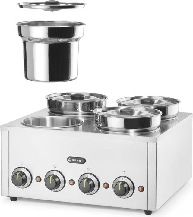 Actual product image Hendi Thermal system, quadruple,, 16L, 220-240V/800W, 506x509x(H)298mm