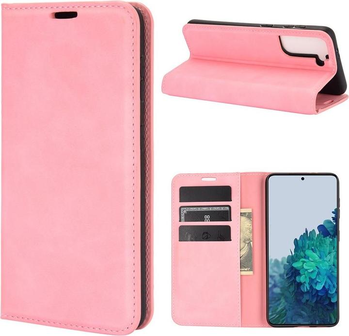 Actual product image Cover-Discount Galaxy S21 - Silky Stand Flip Case Cover pink (Samsung Galaxy S21)