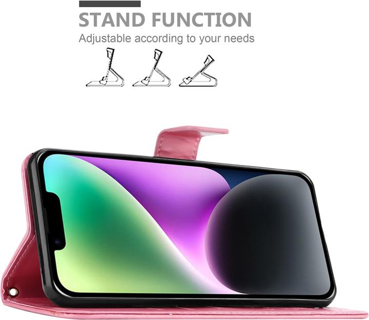 Actual product image Cadorabo Cover for Apple iPhone 14 in Flower Book Style (Apple iPhone 14)