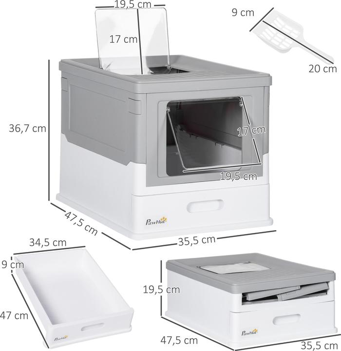 Immagine prodotto PawHut Lettiera per gatti con cassetto estraibile (Lettiera per gatti aperta)