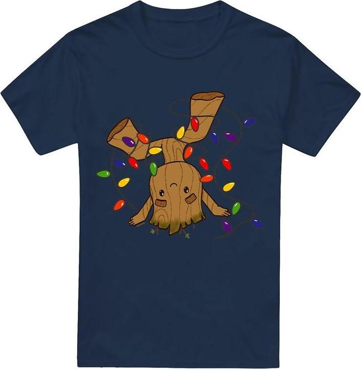 Actual product image Guardians of the Galaxy Mens Groot Christmas Lights T-Shirt (XXL)