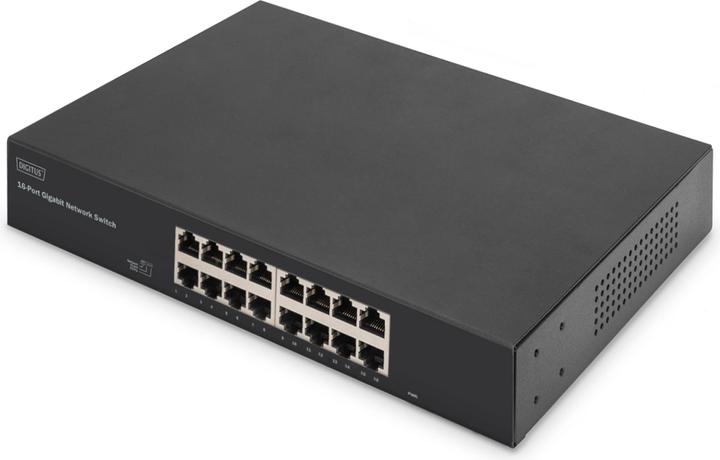 Actual product image Digitus 16-Port Gigabit Switch, 19 inch, Unmanaged (16 Ports)
