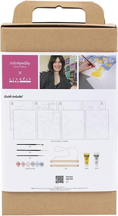 Produktbild Creativ Company Bastelfarbe Malen nach Zahlen mit Acrylfarben 4 Stück (Gelb, Mehrfarbig)