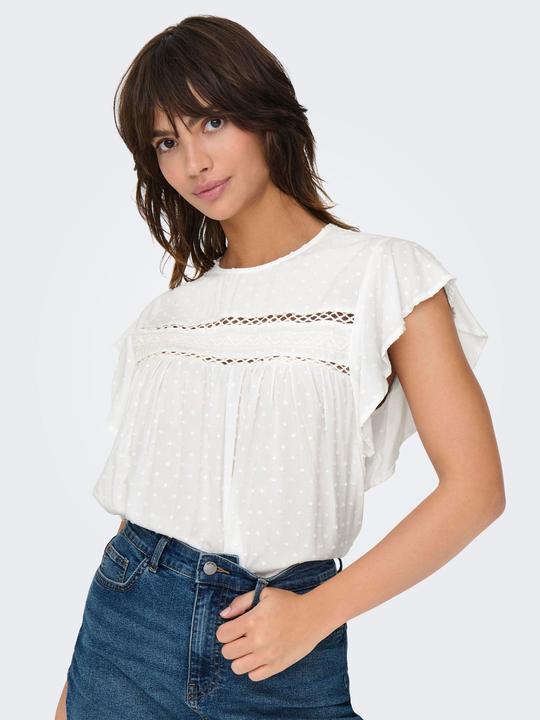 Produktbild JdY Locker geschnitten V-Ausschnitt Voluminöser Armschnitt Top Top (M)