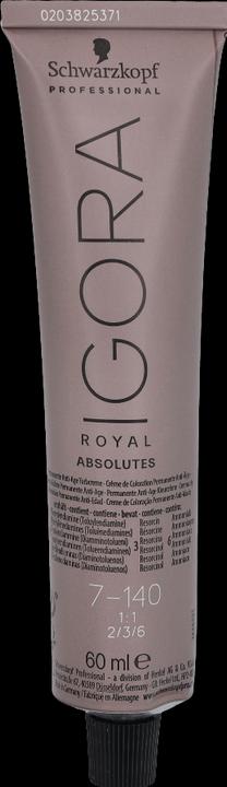 Actual product image Schwarzkopf Professional Igora Royal Absolutes S 7-140 Medium Blonde Cendré Beige Natural (Medium blonde, Beige)
