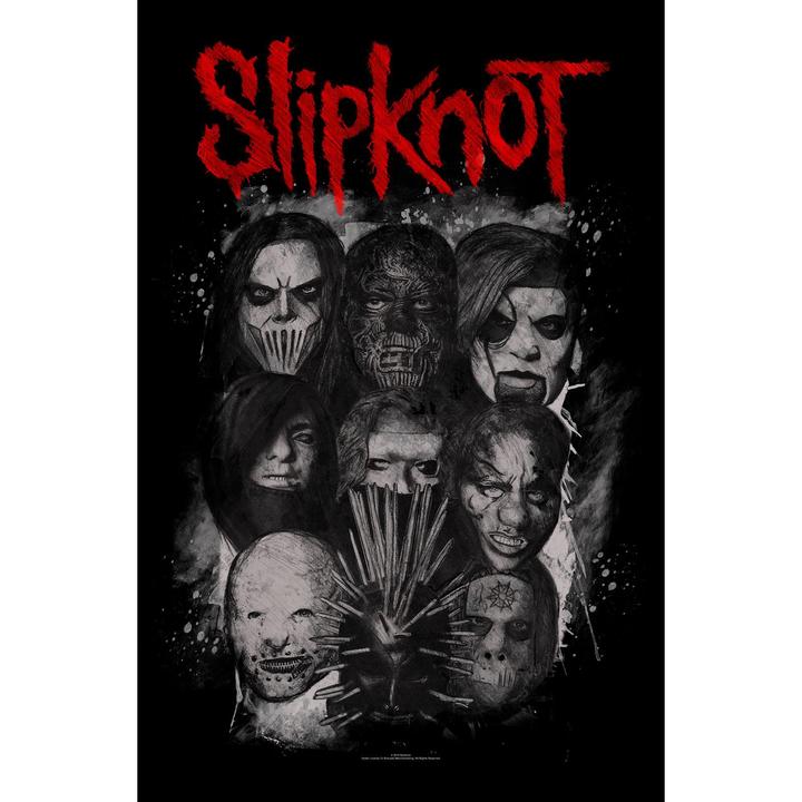 Produktbild Slipknot Poster Masken Stoff
