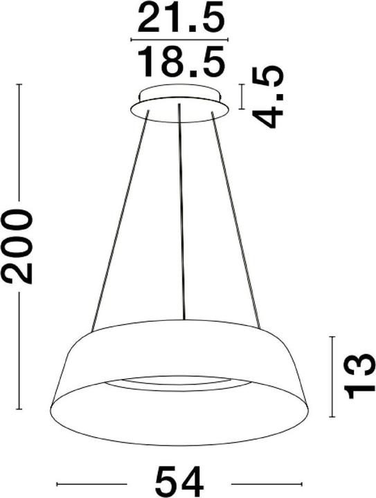 Immagine prodotto Nova Luce ALBA Lampada a sospensione LED bianca 53W bianco caldo 200x54cm dimmerabile 9345657
