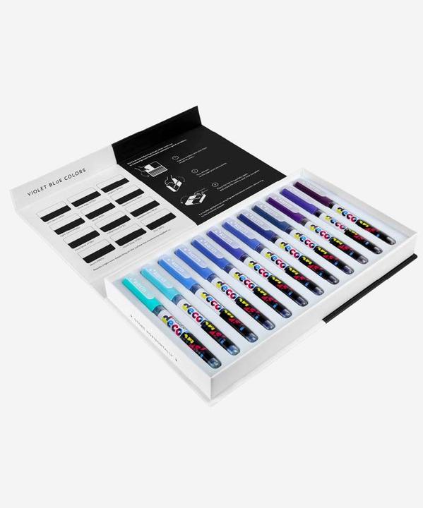 Produktbild Karin PIGMENT DECO BRUSH - Brush Marker (Violett, Hellblau, Blau, 12 x)