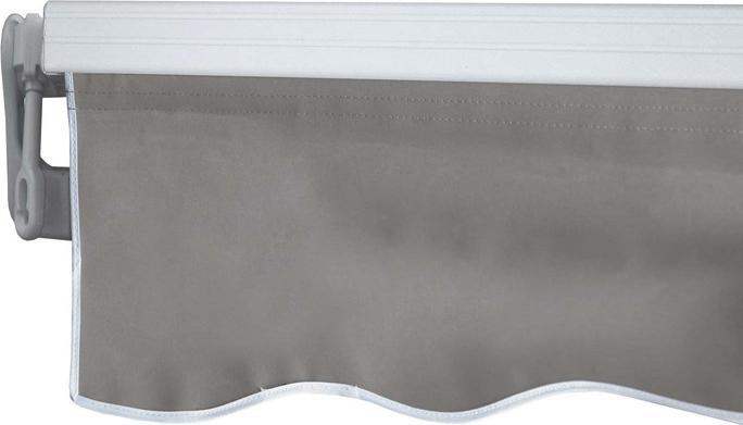 Actual product image Swisshandel24 Aluminium awning, folding arm awning sun protection 3x2.5m polyester, grey-brown (3 m)