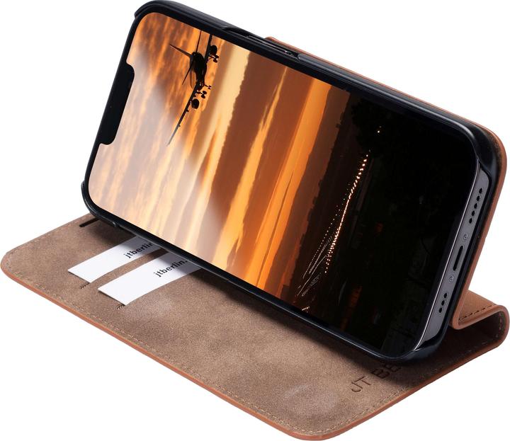 Produktbild JT Berlin Echtleder BookCase Tegel (Apple iPhone 16)