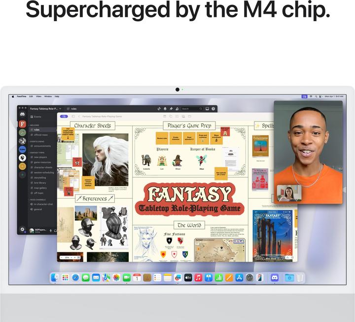 Produktbild Apple iMac 2024 (M4, 16 GB, 256 GB, Apple M4 10-Core)