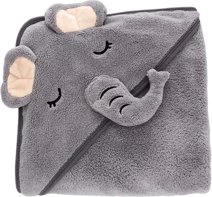 Ninimi Serviette de bain à capuche pour bébé (éléphant)