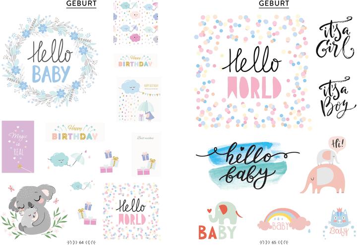 Produktbild Bullet Journal Stickerbuch Hello Baby:750 bezaubernde Sprüche und Schmuckelemente zur Geburt