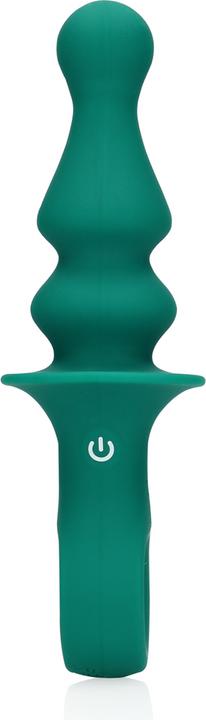 Actual product image Shots Pawn Shaped Anal Vibrator - Peacock Plume