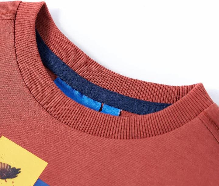 Actual product image VidaXL Children's long-sleeved shirt Henna 92,Material: 100 % cotton,colour (92)