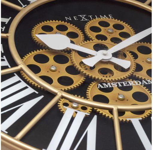 Image du produit Nextime Horloge murale William blanc/marron, 50 cm (50 cm)