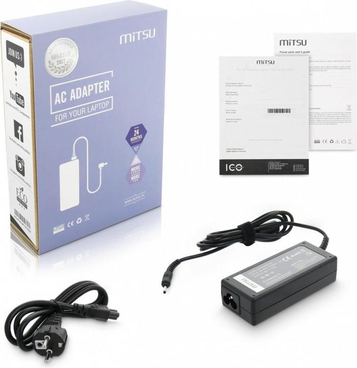 Produktbild Mitsu notebook charger 19v 3.16a 3.0x1.1 - samsung (60 W)