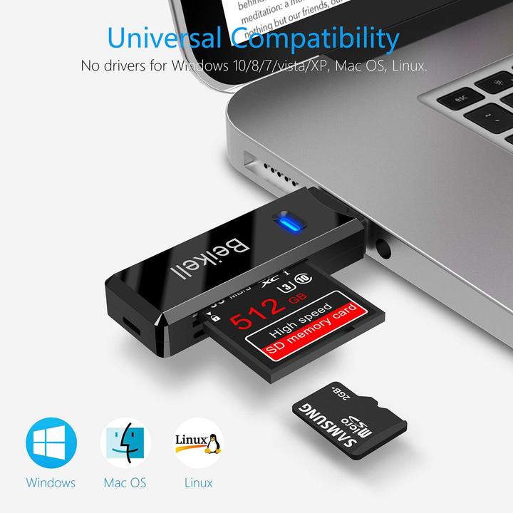 Produktbild Beikell Kartenleser 2-in-1 MiniPro (USB 3.0)