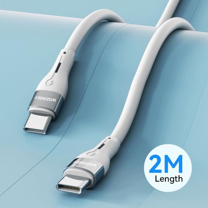 Produktbild Wozinsky WSTCC2 USB-C / USB-C PD 65W Kabel 2 m - Weiss (2 m, 65 W)