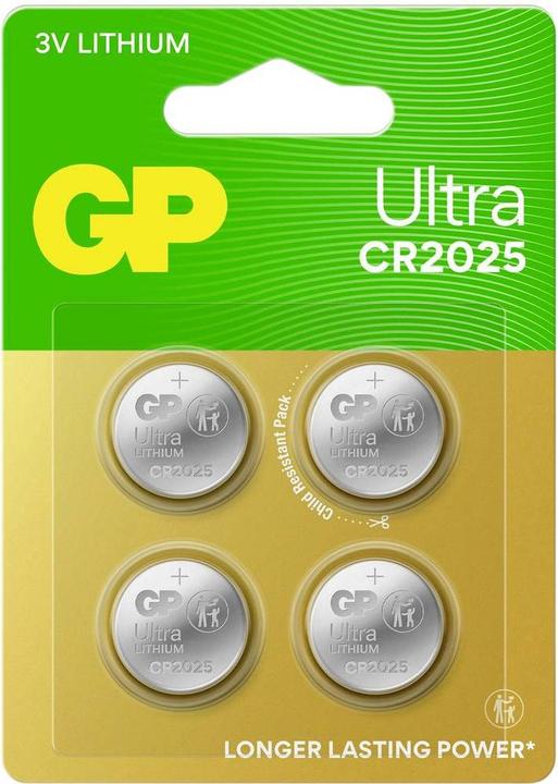 Image du produit GP Batteries 4 piles bouton GP CR2025 3,0 V (4 pcs, CR2025, 145 mAh)