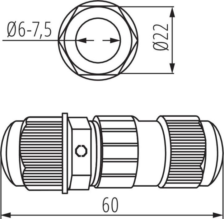 Actual product image Kanlux 33889 IQ-LED cable connector waterproof IP68 3x1mm2 junction box