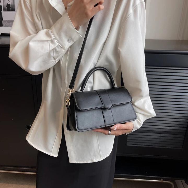 Produktbild Only-Bags.Store Pu Leder Umhängetasche Handtasche - Crossbody Taschen Vintage Unterarm Tasche Quadrat Satchel