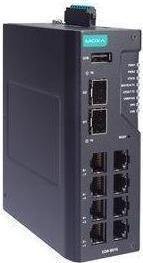 Actual product image Moxa EDR-8010-2GSFP-T - 8 FE copper and 2 GbE SFP multiport industrial secure router with firewallNAT, 1