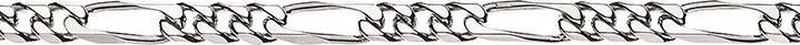 Image du produit Natsumi Schmuck Collier en or blanc 18K/750 Figaro 4.0mm (Or blanc 750/18 K, 60 cm)