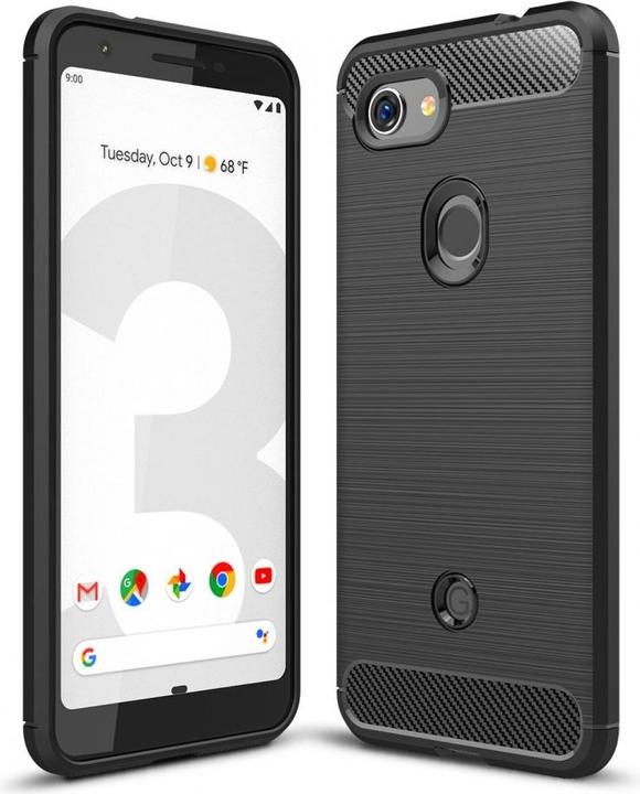 Actual product image Screenguard Google Pixel 3a Cover Carbon Brushed Soft TPU (Google Pixel 3a)