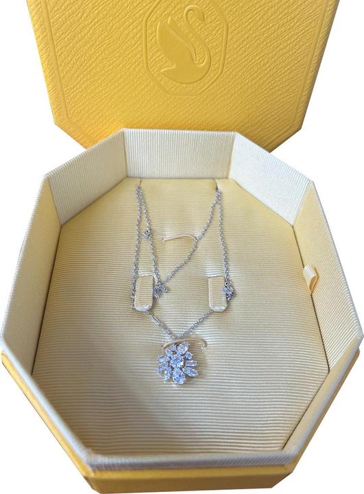 Produktbild Swarovski Charming necklace with clear crystals Gema 5644658 (Metall rhodiniert)