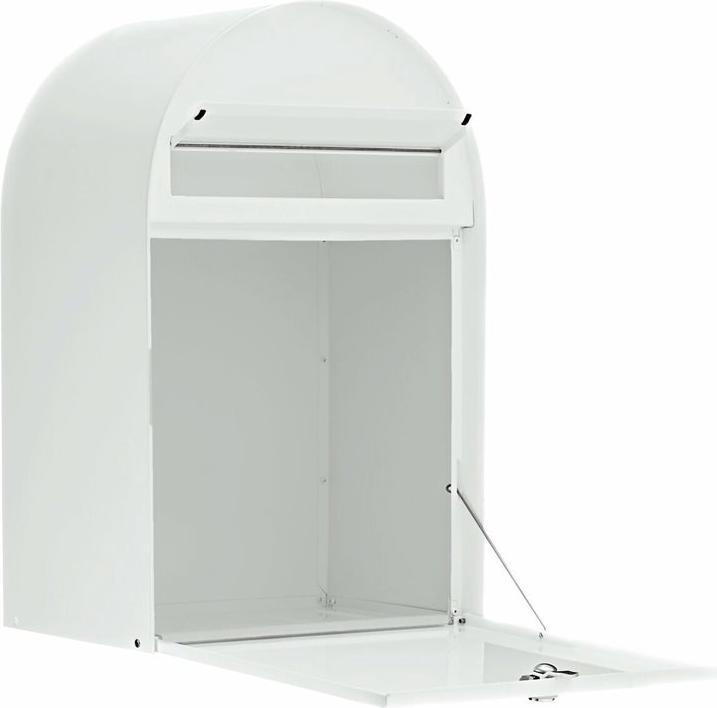 Produktbild Burg Wächter Briefkasten Stahl verzinkt BxHxT 475/300/222 mm Nordic 680 weiss mit Öffnungsstopp