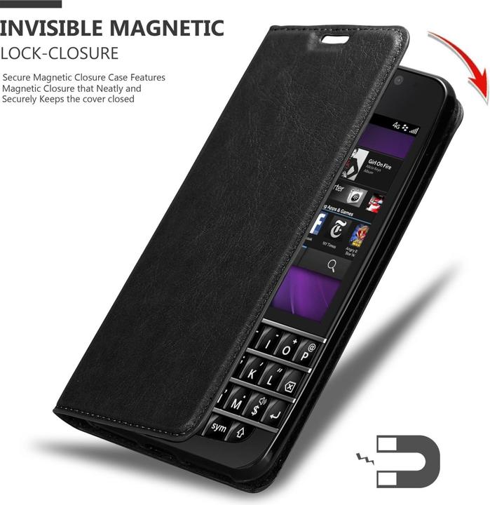 Actual product image Cadorabo Book Invisible Magnet Cover (Blackberry Q10)
