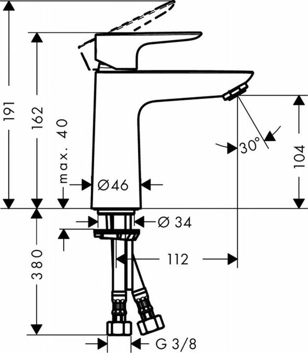 Actual product image hansgrohe Talis E chrome