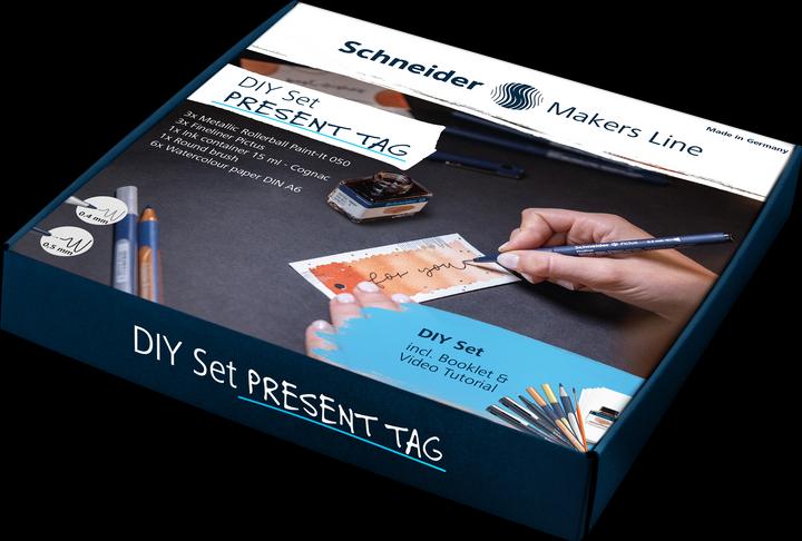 Immagine prodotto Schneider Set di etichette regalo bianche fai da te (Scatola da regalo, 1 x)